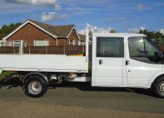 2014 14 ford transit 2.2 tdci 125ps 6spd double cab tipper with rear tail lift – air con -direct council 114k