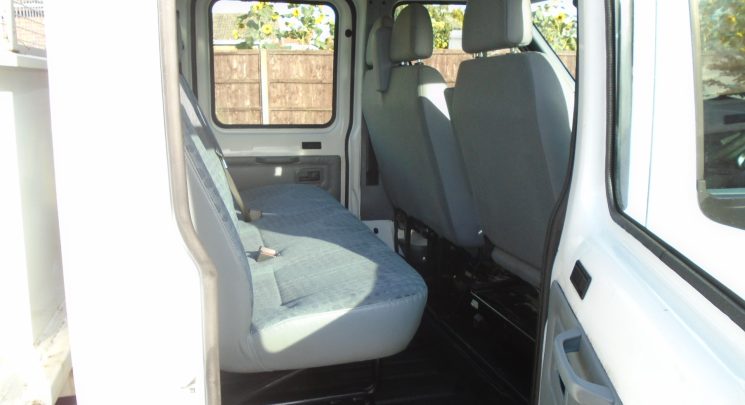 2014 14 ford transit 2.2 tdci 125ps 6spd double cab tipper with rear tail lift – air con -direct council 114k