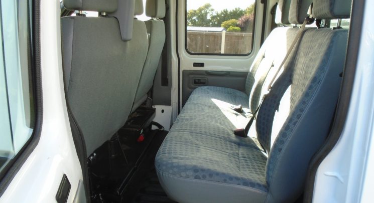 2014 14 ford transit 2.2 tdci 125ps 6spd double cab tipper with rear tail lift – air con -direct council 114k