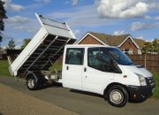 2014 14 ford transit 2.2 tdci 125ps 6spd double cab tipper with rear tail lift – air con -direct council 114k