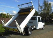 2014 14 ford transit 2.2 tdci 125ps 6spd double cab tipper with rear tail lift – air con -direct council 114k