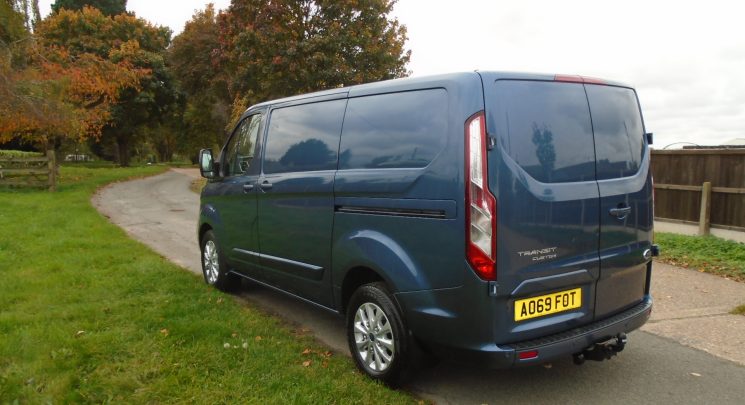 2019 69 ford transit custom limited met chrome blue l1h1 swb only 31,000 miles fsh