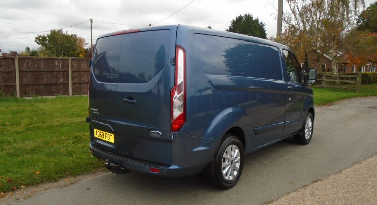2019 69 ford transit custom limited met chrome blue l1h1 swb only 31,000 miles fsh