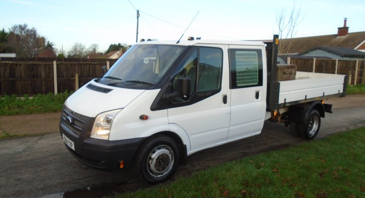 2014 14 ford transit 125 t 350 2.2 tdci factory tipper – utility double cab only 66k