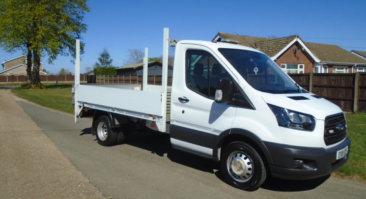 2018 18 ford transit 2.0 tdci euro 6 dropside with rear tail lift twin rear wheels air con