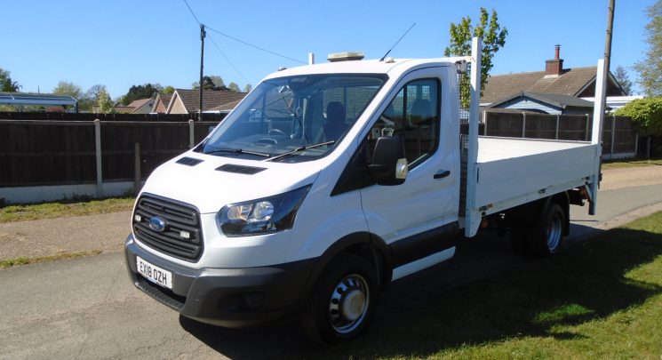 2018 18 ford transit 2.0 tdci euro 6 dropside with rear tail lift twin rear wheels air con