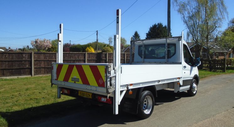 2018 18 ford transit 2.0 tdci euro 6 dropside with rear tail lift twin rear wheels air con