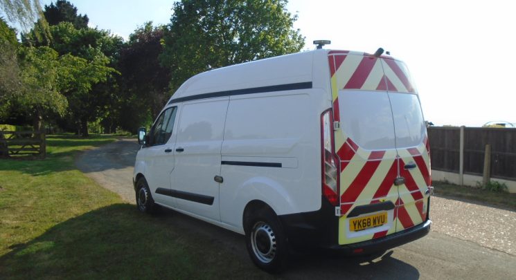 2018 68 ford transit custom 2.0 tdci 130ps l2 h2 lwb high roof fsh air con