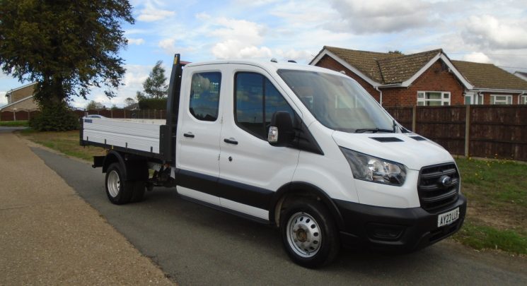 2023 23 Ford Transit 2.0 350 EcoBlue Leader Double Cab tipper 4dr Diesel Manual RWD L3 Euro 6 (s/s) (130 ps) air con 59k