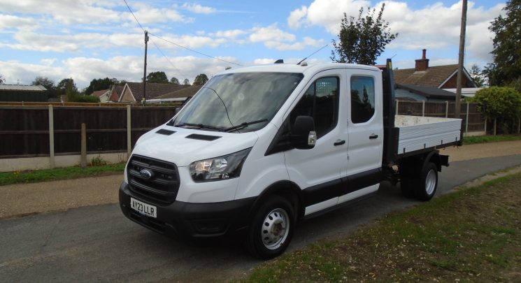 2023 23 Ford Transit 2.0 350 EcoBlue Leader Double Cab tipper 4dr Diesel Manual RWD L3 Euro 6 (s/s) (130 ps) air con 59k