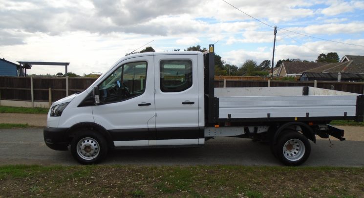 2023 23 Ford Transit 2.0 350 EcoBlue Leader Double Cab tipper 4dr Diesel Manual RWD L3 Euro 6 (s/s) (130 ps) air con 59k
