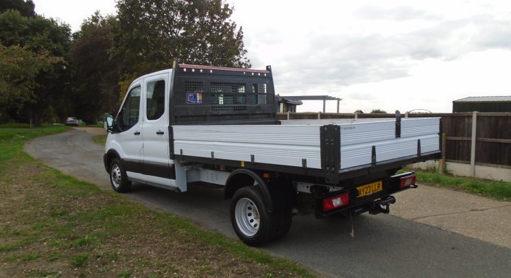 2023 23 Ford Transit 2.0 350 EcoBlue Leader Double Cab tipper 4dr Diesel Manual RWD L3 Euro 6 (s/s) (130 ps) air con 59k