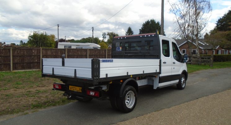 2023 23 Ford Transit 2.0 350 EcoBlue Leader Double Cab tipper 4dr Diesel Manual RWD L3 Euro 6 (s/s) (130 ps) air con 59k