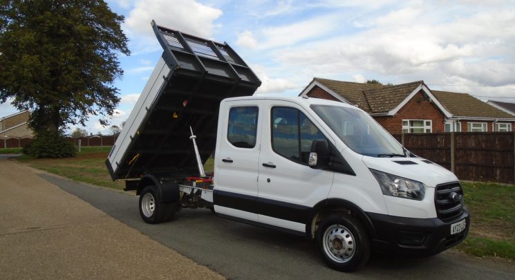 2023 23 Ford Transit 2.0 350 EcoBlue Leader Double Cab tipper 4dr Diesel Manual RWD L3 Euro 6 (s/s) (130 ps) air con 59k