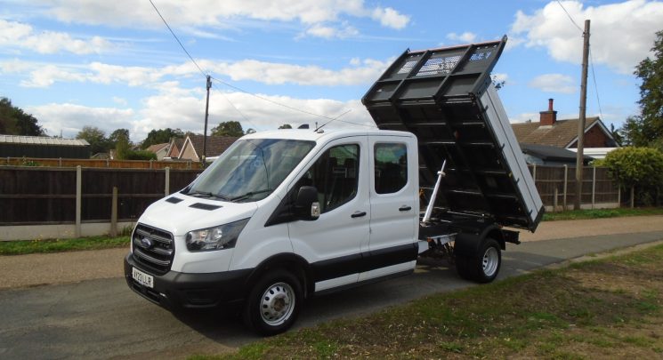 2023 23 Ford Transit 2.0 350 EcoBlue Leader Double Cab tipper 4dr Diesel Manual RWD L3 Euro 6 (s/s) (130 ps) air con 59k